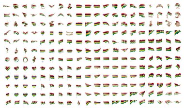 Mauritius vektör bayrakları çok büyük koleksiyonu