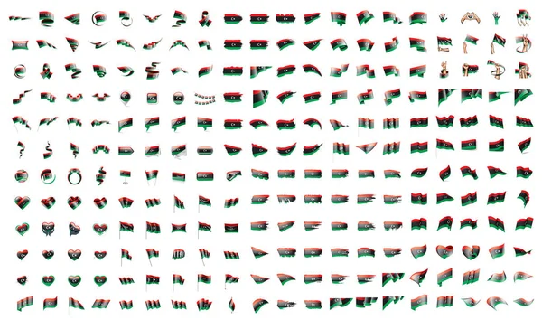 Πολύ μεγάλη συλλογή από vector σημαίες της Λιβύης — Διανυσματικό Αρχείο