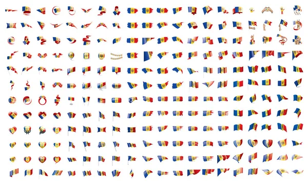 Très grande collection de drapeaux vectoriels de la Moldova — Image vectorielle