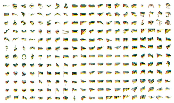 莫桑比克的矢量旗子非常大的集合 — 图库矢量图片