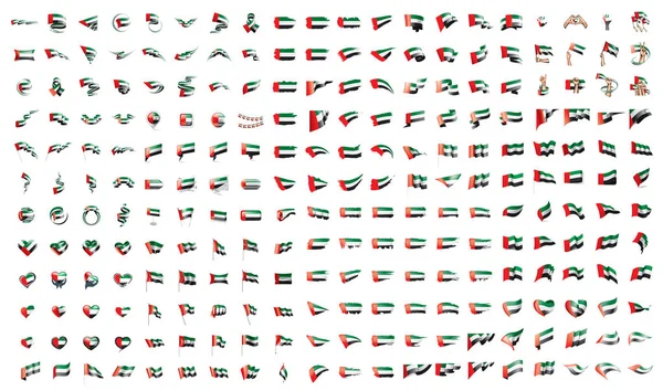 Muito grande coleção de bandeiras vetoriais dos Emirados Árabes Unidos — Vetor de Stock