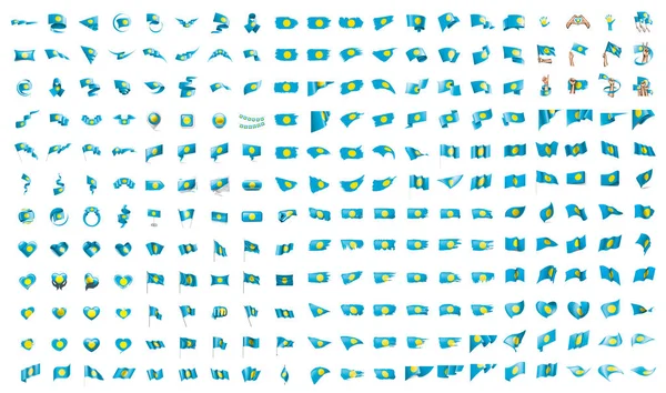 Zeer grote verzameling van vector vlaggen van de Palau — Stockvector