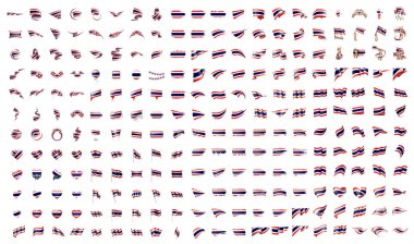 Tayland vektör bayrakların çok büyük koleksiyonu
