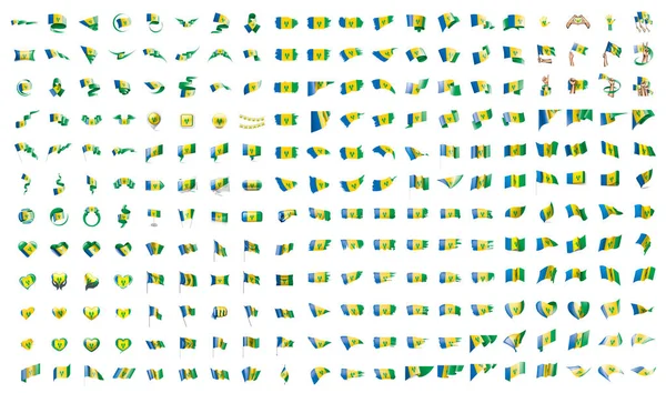 Très grande collection de drapeaux vectoriels de la Saint-Vincent-et-les Grenadines — Image vectorielle