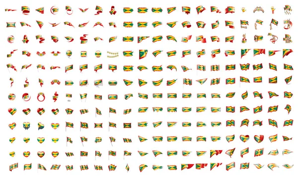 Très grande collection de drapeaux vectoriels de la Grenade — Image vectorielle