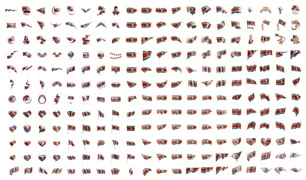 Très grande collection de drapeaux vectoriels du Swaziland — Image vectorielle