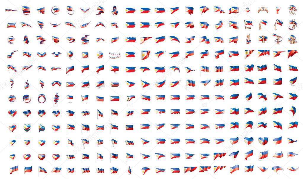 very big collection of vector flags of the Philippines