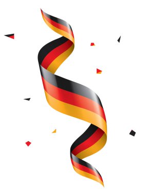 Beyaz arkaplanda Almanya bayrağı ve vektör illüstrasyonu