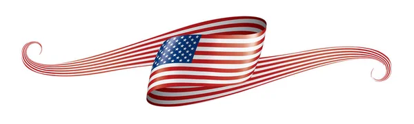 USA vlajka, vektorové ilustrace na bílém pozadí — Stockový vektor