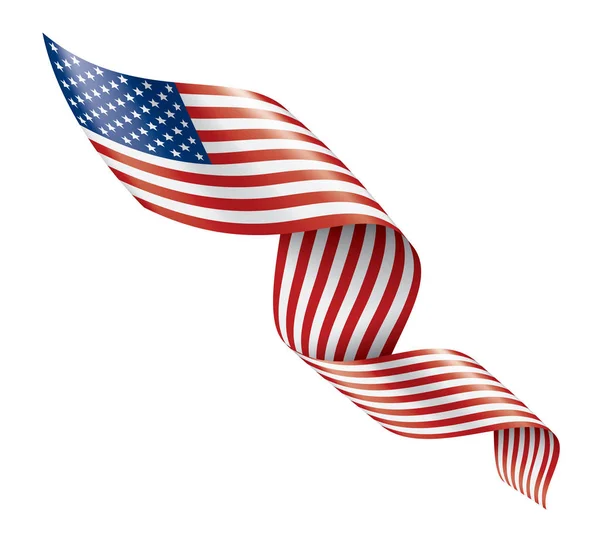 USA vlajka, vektorové ilustrace na bílém pozadí — Stockový vektor