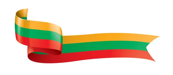 Drapeau Lituanie, illustration vectorielle sur fond blanc. — Image vectorielle