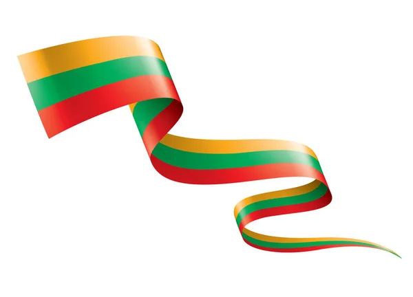 Lituânia bandeira, ilustração vetorial sobre um fundo branco. — Vetor de Stock
