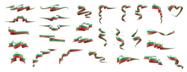 Σημαία Βουλγαρίας, διανυσματική απεικόνιση σε λευκό φόντο — Διανυσματικό Αρχείο