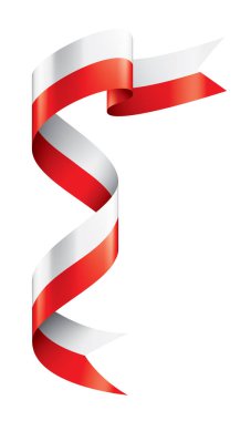 Polonya bayrağı, beyaz arkaplanda vektör illüstrasyonu