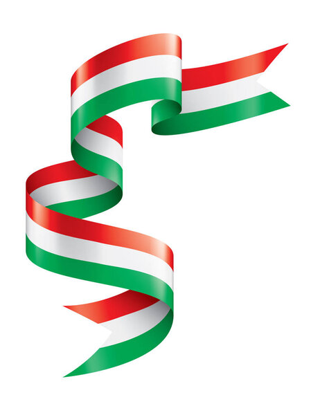 Hungary flag, vector illustration on a white background