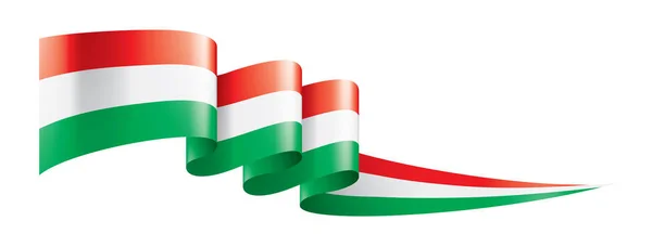 Bandera de Hungría, ilustración vectorial sobre fondo blanco — Vector de stock