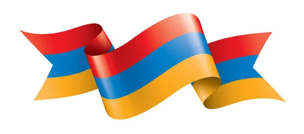 Bandera de Armenia, ilustración vectorial sobre fondo blanco — Vector de stock