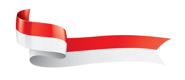 Bandeira da Indonésia, ilustração vetorial sobre um fundo branco —  Vetores de Stock