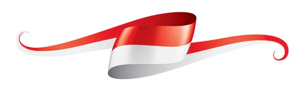 Bendera Indonesia, gambar vektor pada latar belakang putih - Stok Vektor