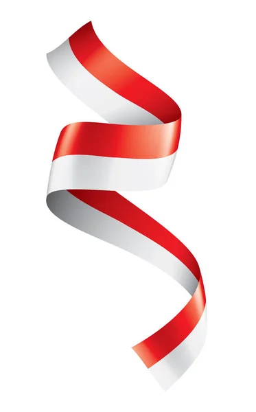 Bandera de Indonesia, ilustración vectorial sobre fondo blanco — Archivo Imágenes Vectoriales