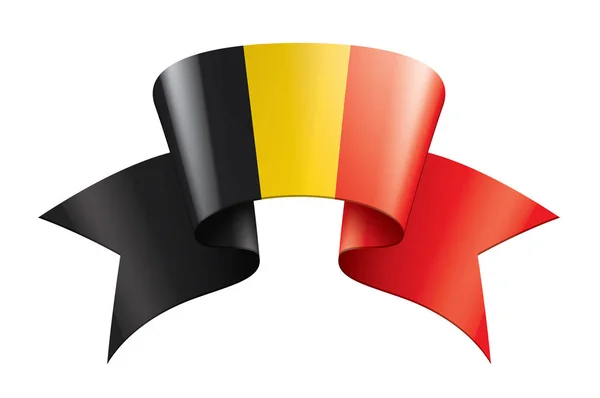 Drapeau de Belgique, illustration vectorielle sur fond blanc — Image vectorielle