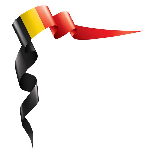 Drapeau de Belgique, illustration vectorielle sur fond blanc — Image vectorielle