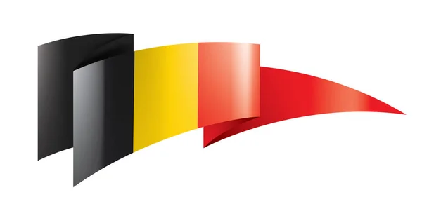벨기에 국기, 흰색 배경에 있는 벡터 삽화 — 스톡 벡터