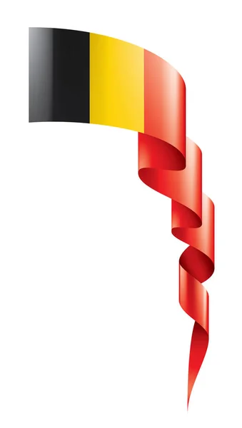 Drapeau de Belgique, illustration vectorielle sur fond blanc — Image vectorielle