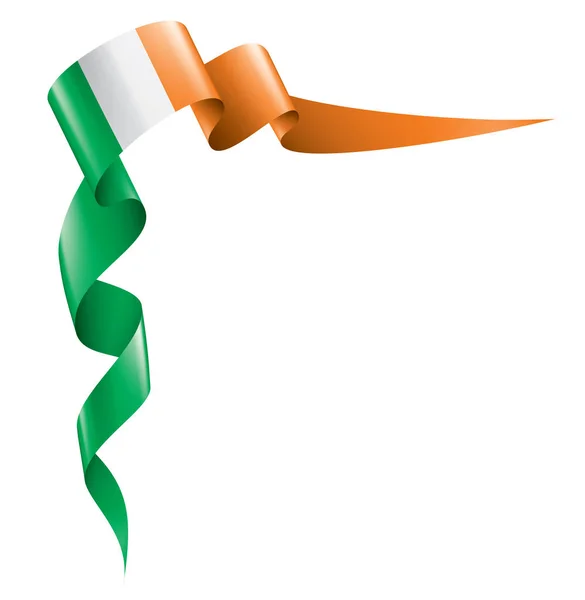 Bandeira da Irlanda, ilustração vetorial sobre um fundo branco —  Vetores de Stock