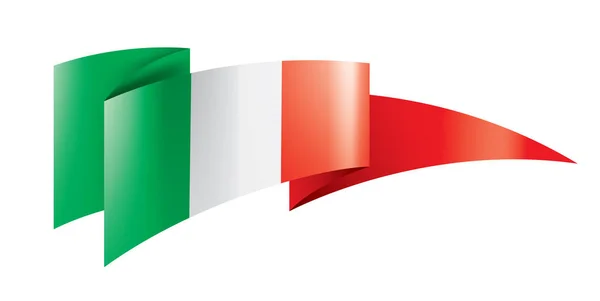 Italien-Flagge, Vektorabbildung auf weißem Hintergrund. — Stockvektor