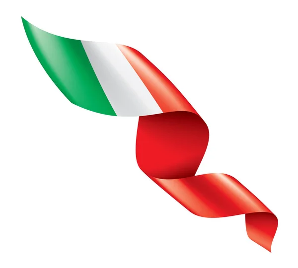Bandera de Italia, ilustración vectorial sobre fondo blanco. — Archivo Imágenes Vectoriales