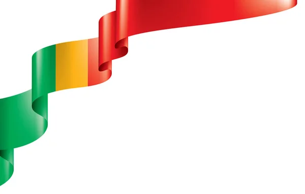 Mali flagga, vektorillustration på vit bakgrund. — Stock vektor