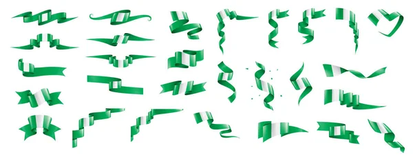 Bandeira da Nigéria, ilustração vetorial sobre um fundo branco . — Vetor de Stock