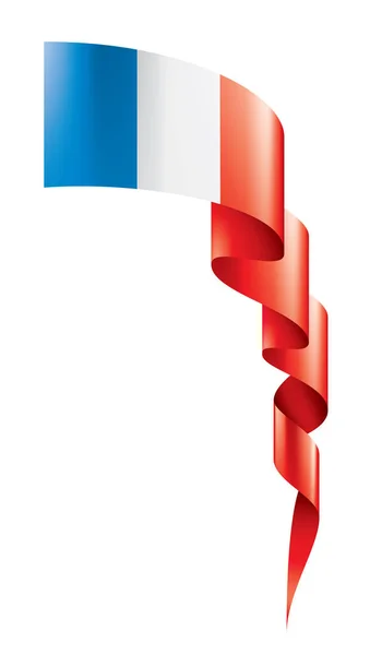 法国国旗，白色背景上的矢量插图. — 图库矢量图片