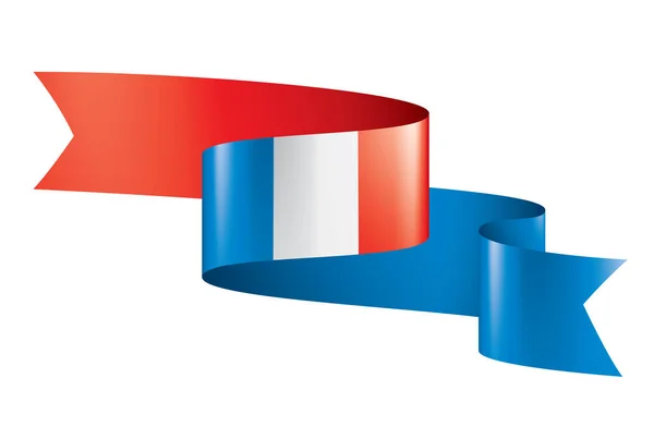 França bandeira, ilustração vetorial sobre um fundo branco. — Vetor de Stock