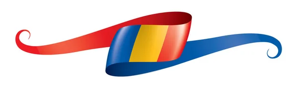 Bandera de Chad, ilustración vectorial sobre fondo blanco . — Vector de stock