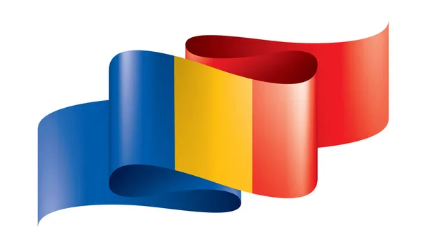 Bandera de Chad, ilustración vectorial sobre fondo blanco . — Vector de stock