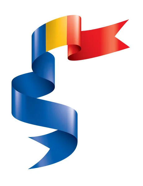 Bandeira do Chade, ilustração vetorial sobre um fundo branco . — Vetor de Stock