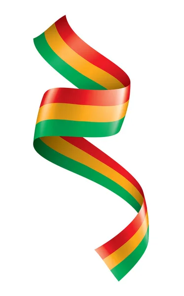 玻利维亚国旗, 在白色背景上的矢量插图. — 图库矢量图片