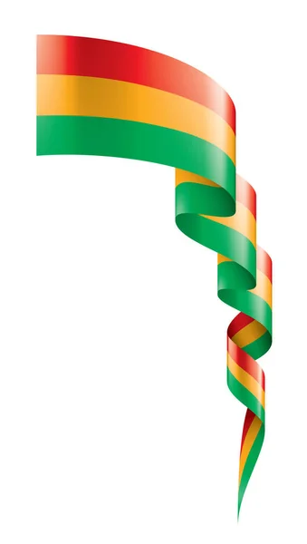 Bandera de Bolivia, ilustración vectorial sobre fondo blanco . — Vector de stock