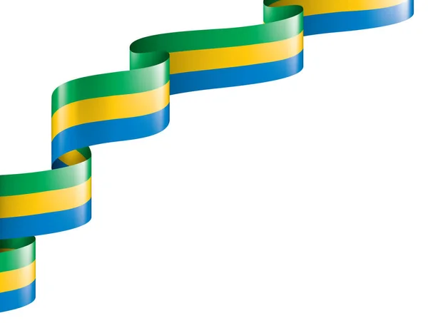 Gabon flagga, vektor illustration på en vit bakgrund. — Stock vektor