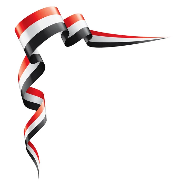 Yemeni flag, vector illustration on the white background. — 스톡 벡터