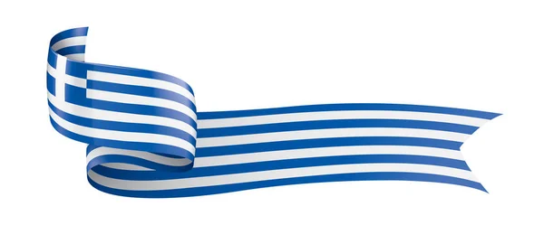 Bandera de Grecia, ilustración vectorial sobre fondo blanco . — Archivo Imágenes Vectoriales