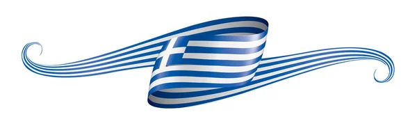 Bandera de Grecia, ilustración vectorial sobre fondo blanco . — Archivo Imágenes Vectoriales