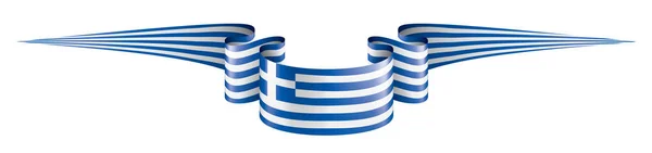 Drapeau Grèce, illustration vectorielle sur fond blanc . — Image vectorielle