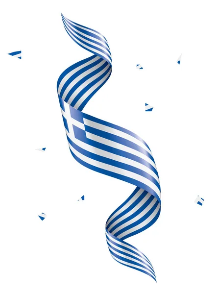 ग्रीस ध्वज, एक सफेद पृष्ठभूमि पर वेक्टर चित्रण . — स्टॉक वेक्टर