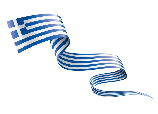 Bandera de Grecia, ilustración vectorial sobre fondo blanco . — Archivo Imágenes Vectoriales