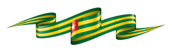 togo flag, vector illustration on a white background.