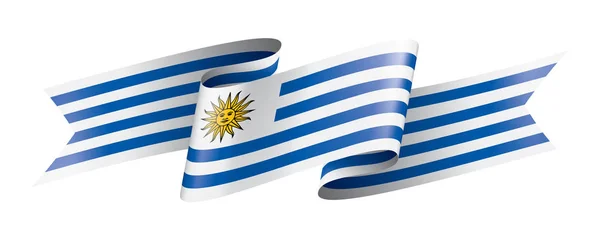 Bandera de Uruguay, ilustración vectorial sobre fondo blanco. — Vector de stock