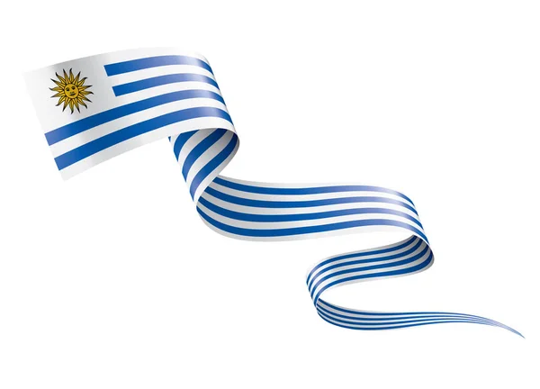 Bandera de Uruguay, ilustración vectorial sobre fondo blanco. — Vector de stock